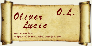 Oliver Lučić vizit kartica